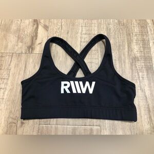 Ryderwear Black Sports Bra medium cross cross back fitness gym workout
